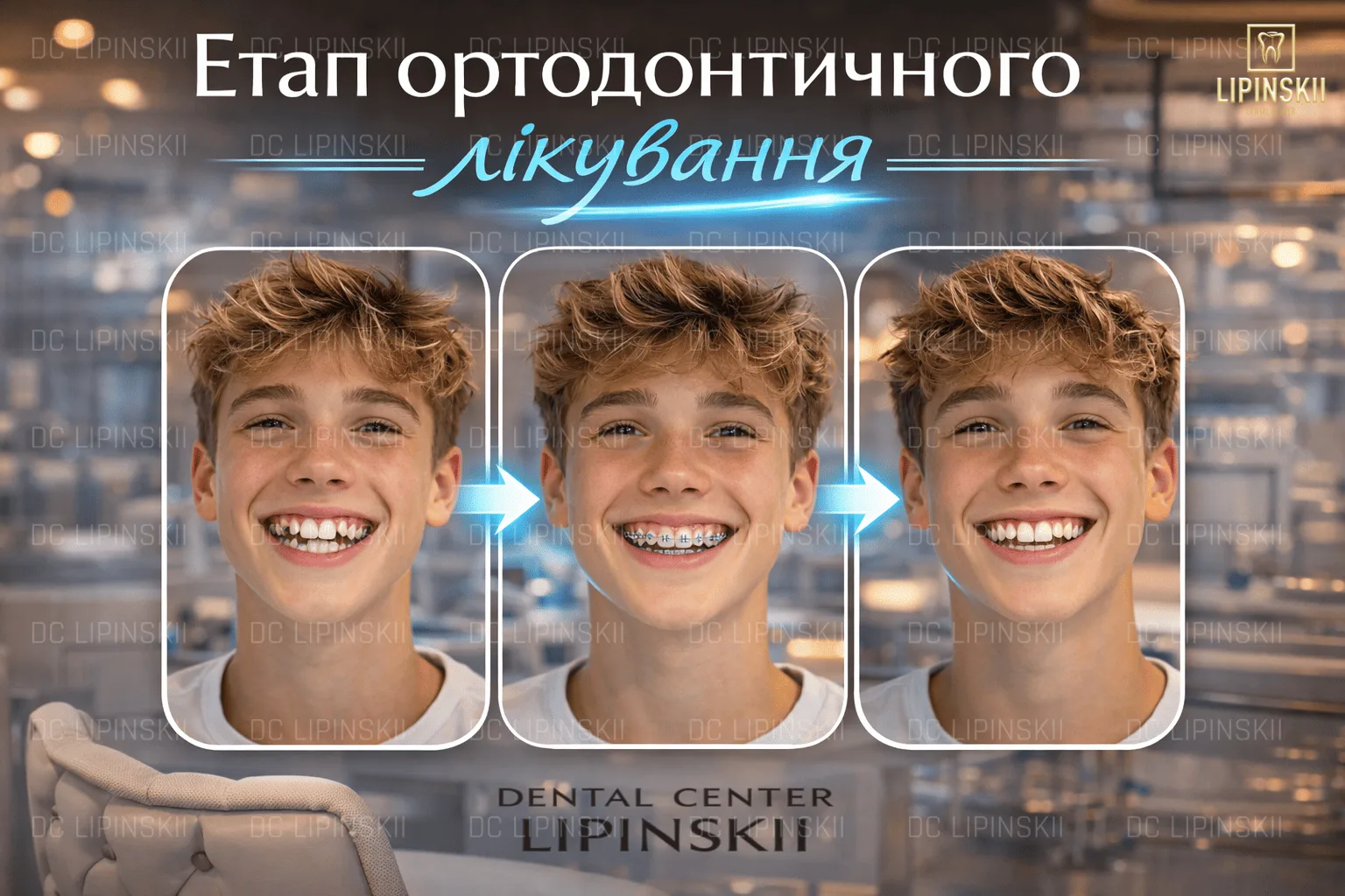 Етапи ортодонтичного лікування з брекетами