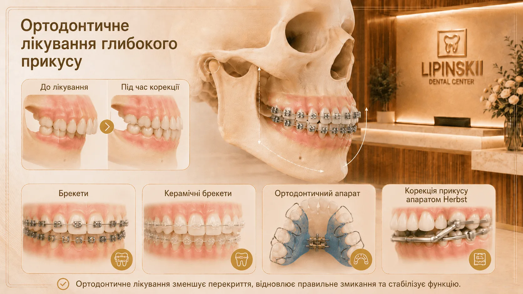Ортодонтичне лікування глибокого прикусу