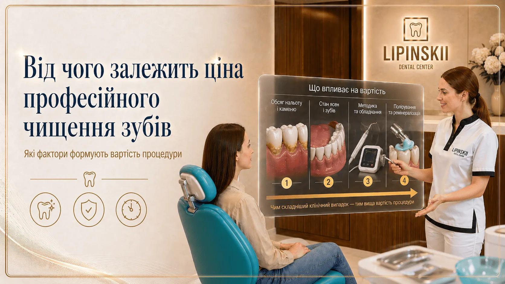 Від чого залежить ціна професійного чищення зубів